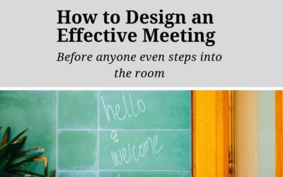 How to Design an Effective Meeting