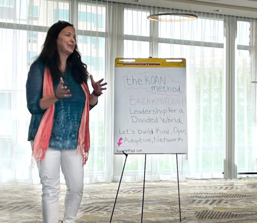 Integrated Work CEO Jennifer Simpson led a session on the BREATH mantra from her upcoming book the KOAN method.